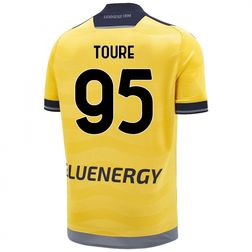 Homme Maillot Isaak Touré #95 Doré Tenues Extérieur 2024/25 T-Shirt Belgique