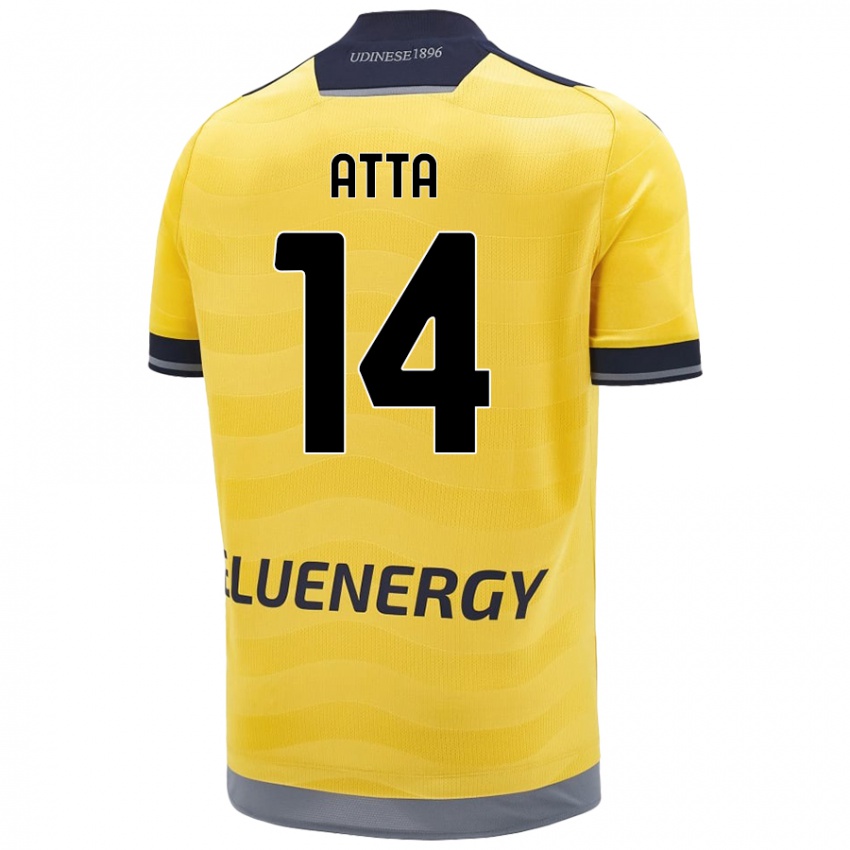 Homme Maillot Arthur Atta #14 Doré Tenues Extérieur 2024/25 T-Shirt Belgique