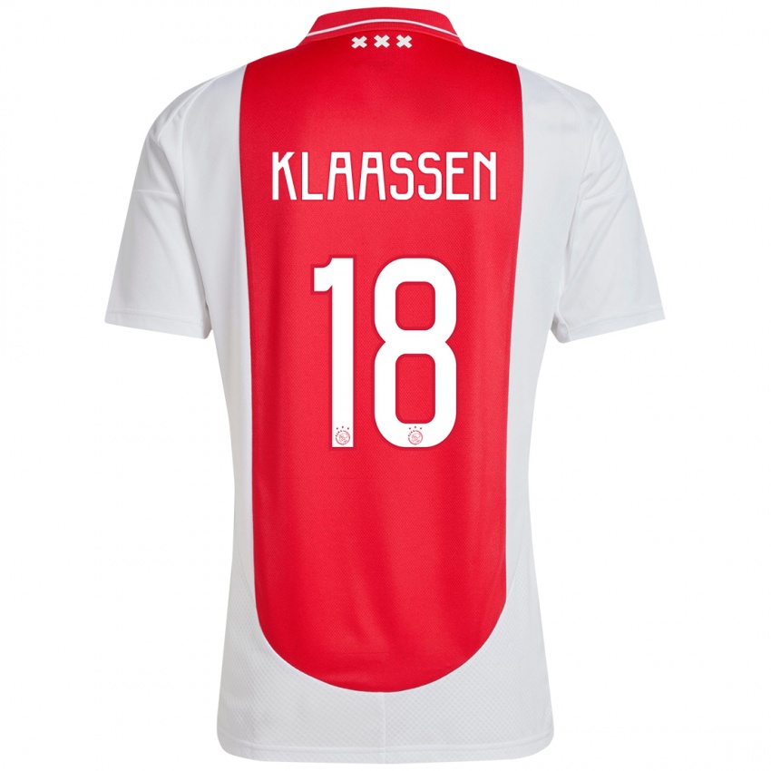 Damen Davy Klaassen #18 Rot Weiß Heimtrikot Trikot 2024/25 T-Shirt Belgien