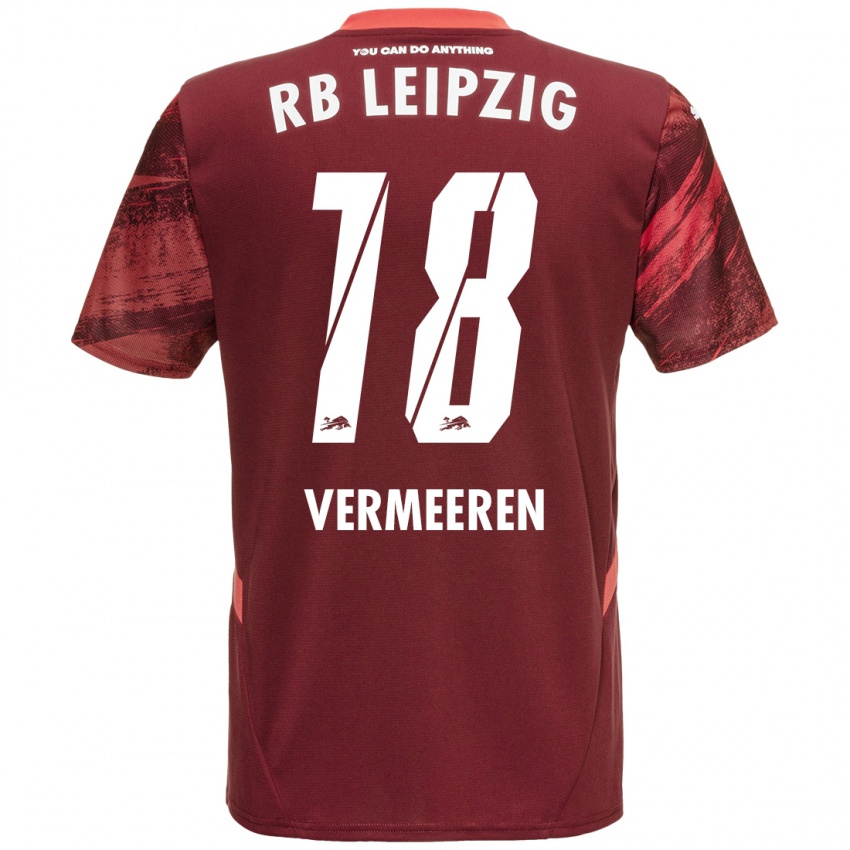 Dames Arthur Vermeeren #18 Bordeauxrood Uitshirt Uittenue 2024/25 T-Shirt België