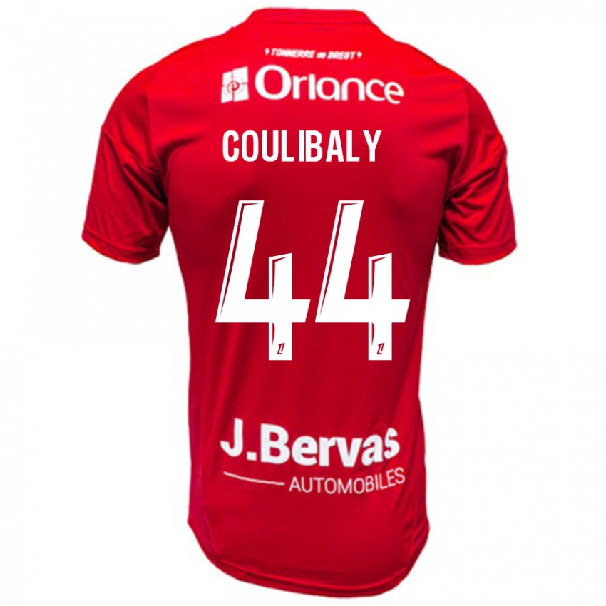 Femme Maillot Soumaila Coulibaly #44 Rouge Blanc Tenues Domicile 2024/25 T-Shirt Belgique