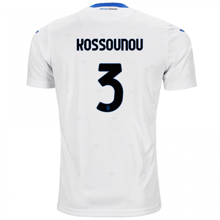 Dames Odilon Kossounou #3 Wit Uitshirt Uittenue 2024/25 T-Shirt België