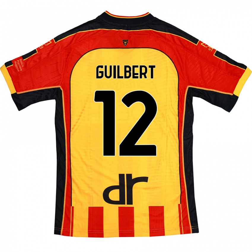 Dames Frederic Guilbert #12 Geel Rood Thuisshirt Thuistenue 2024/25 T-Shirt België