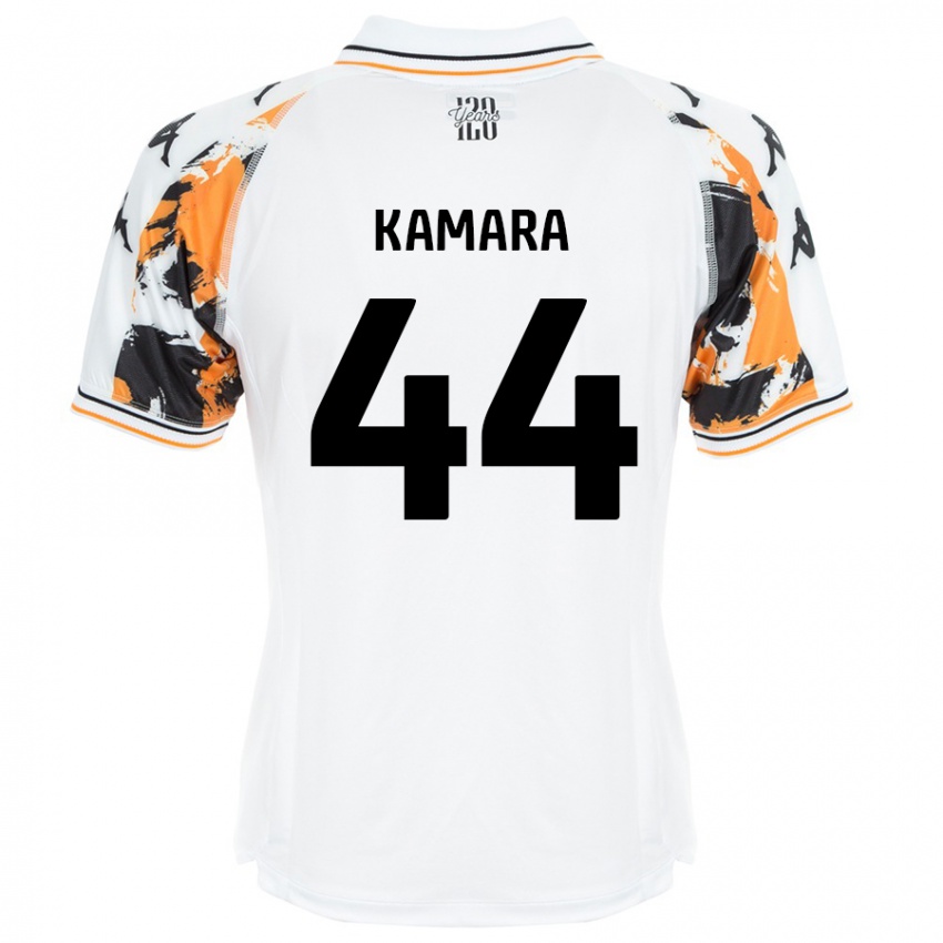 Femme Maillot Abu Kamara #44 Blanc Tenues Extérieur 2024/25 T-Shirt Belgique